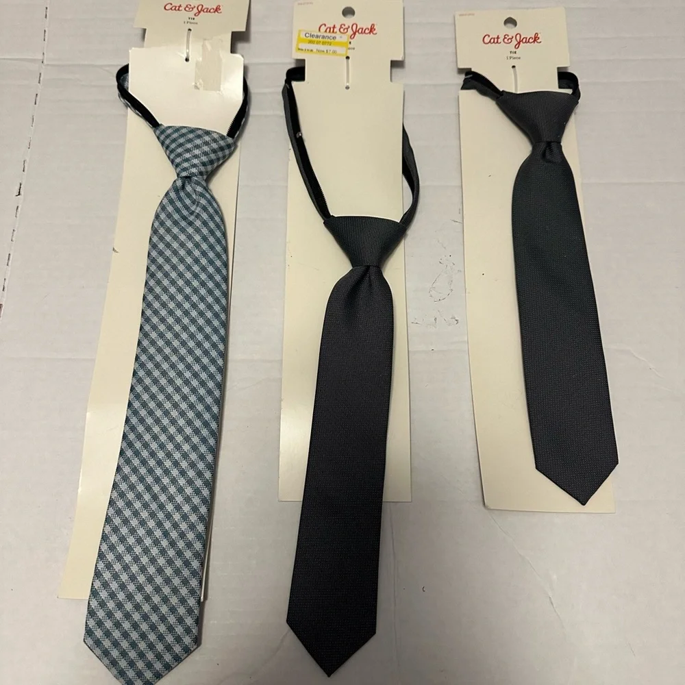 NWT Boys Neck‎ Ties Lot of 3 Cat & Jack 2 S/M and 1 M/L